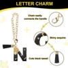 Unique Bargains Resin Lightweight Decorative Tassel Keychain Handle Charm Black with Gold Foil 1 Pc - 3 of 4