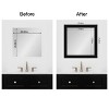 Amanti Art Mirror Makeover Bathroom Mirror Frame Border Kit  - Fully Assembled Peel and Stick Frame - Mirror NOT Included - Avon Black Trim - 4 of 4