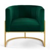 Vatros Upholstered Accent Chair Leisure Chair with Curve Backrest - 3 of 4
