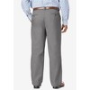 KingSize Relaxed Fit Wrinkle-Free Expandable Waist Pleated Pants - 2 of 4