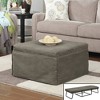 Breighton Home Designs4Comfort Folding Bed Ottoman Taupe Microfiber: Convertible Bench to Guest Sleeper - 2 of 4