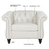 Sapphtopaz Couches for Living Room Sofa Sleeper Sofa with Rolled Arm and Tufted Backrest Sofa Bed Cloud Couch for Bedroom,Black - 2 of 4
