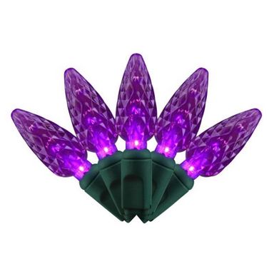celebrations purple 100 ct led c6 halloween string lights