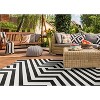 HomeStock Outdoor Washable Myers Ivory & Black 7' X 9', Machine Woven with Printed Designs, Coastal - 2 of 4