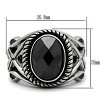 Slickblue Men’s Ring, Stainless Steel, Black Diamond CZ, High Polished, Celtic Design, Size 8-13 - 2 of 4