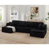 MYINDA Minimalist U-Shaped Modular Sectional Sofa - Corduroy, Sleeper Function | Space-Saving Compressed Design for Living Room & Bedroom - 4 of 4