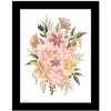 HomeRoots Peachy Petals Black Framed Print Wall Art - 4 of 4