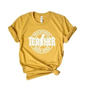 Simply Sage Market Women's Educational RockStar  Teacher Short Sleeve Graphic Tee - 1 of 3