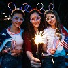Joyfy 120 Pcs Patriotic Glow Sticks Bulk, 8" Red White Blue Striped Light-Up Sticks, Glow Party Favors for Independence Day Celebrations Supplies - 3 of 4