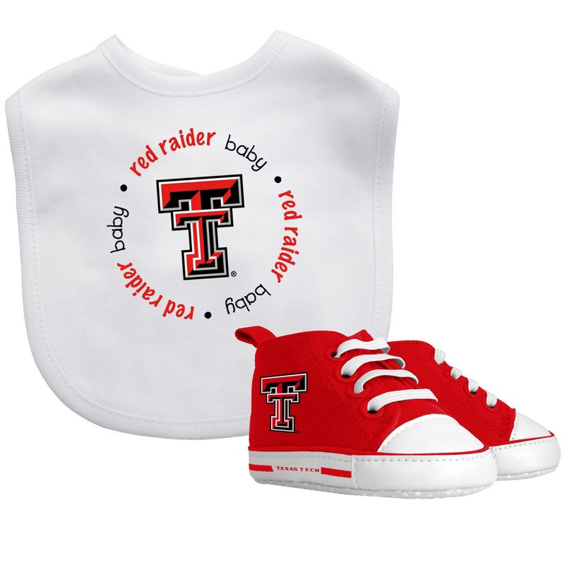 Baby Fanatic 2 Piece Bid and Shoes - NCAA Texas Tech Red Raiders - White Unisex Infant Apparel, 1 of 4