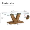 NicBex 43.3 Inch Rectangle Coffee Table with Glass Tabletop and MDF Base for Living Room,Dining Room - 3 of 4