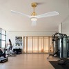 Solid Wood Ceiling Fan With Remote And LED Light, Modern Farmhouse Ceiling Fan With Reversible DC Motor For Indoor Or Outdoor Use - 4 of 4