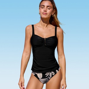Women's Tropical Floral Pattern Tankini Swimsuit Sets - Cupshe - 1 of 4