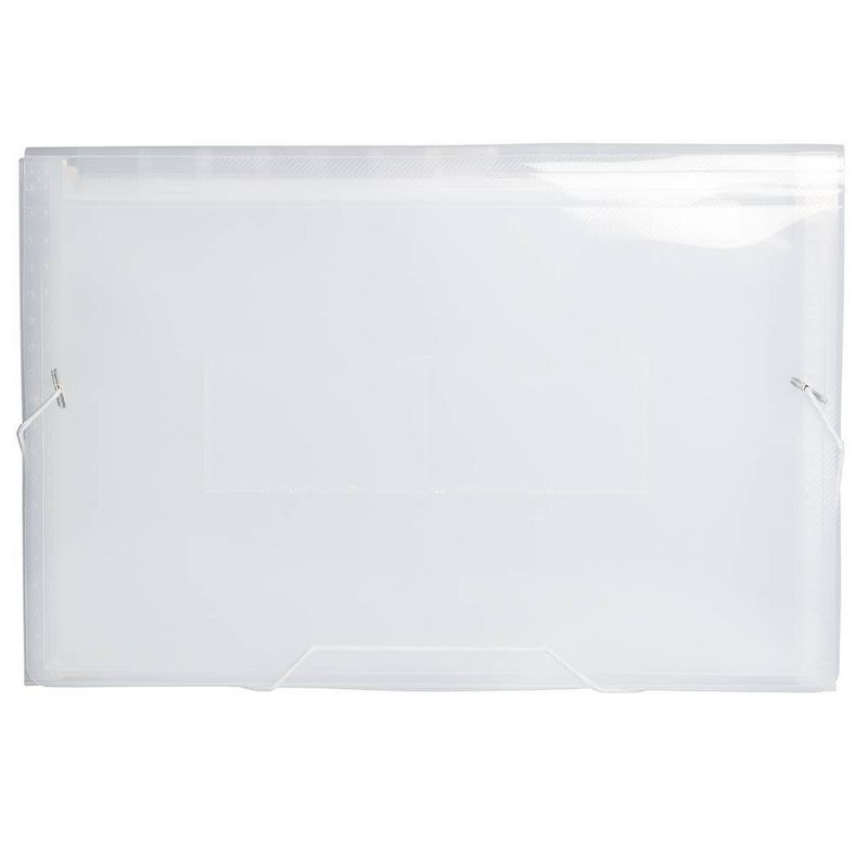 JAM Paper 10" x 15" 13 Pocket Plastic Expanding File Folder - Legal Size - Clear, 2 of 5