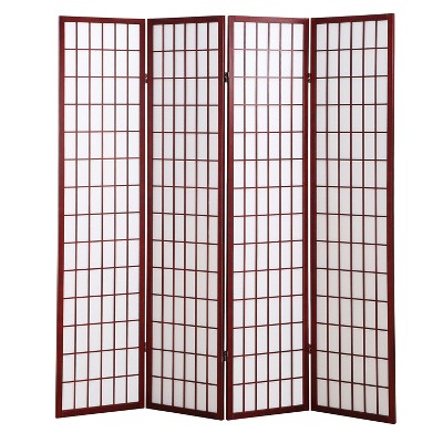 NicBex 4-Panel Room Divider Folding Fabric Privacy Screen with Oriental Style Partition for Home & Office