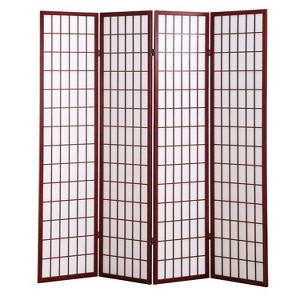 NicBex 4-Panel Room Divider Folding Fabric Privacy Screen with Oriental Style Partition for Home & Office - 1 of 4