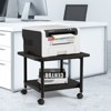 Tangkula 2-Tier Rolling Under Desk Printer Cart with 2 Storage Shelves Printer Stand for home office - image 3 of 4