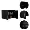 Yamagata Office Wall Cabinet Black - Boahaus: Mounted Storage, Lockable 2-Door Design, 3 Shelves - 4 of 4