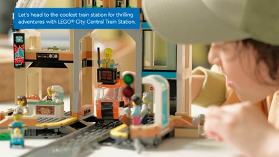 LEGO City Central Train Station Building Toy 60469 : Target