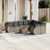 vidaXL Garden Sofa Set Grey and Dark Grey - 2 of 4