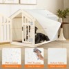 Indoor Dog House for Small & Medium Dogs, White, 25" H x 22" W x 32" D ¨C Cozy Home Pet Shelter (20¨C50 lbs) - 3 of 4