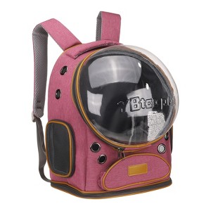 Unique Bargains Pet Portable Travel Backpack for Small Pet with Transparent Cover 1 Pc - 1 of 4