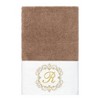 Linum Home Textiles 100% Turkish Cotton MONICA Gold Thread 2PC Embellished Hand Towel Set - 2 of 3