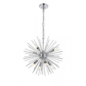 Elegant Lighting Timber 8 light Chrome Pendant - 1 of 4