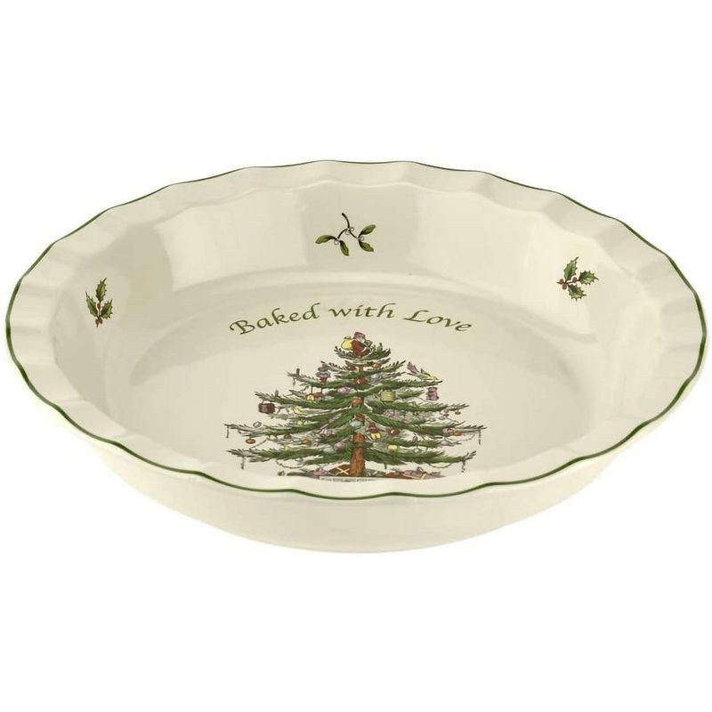 Spode Christmas Tree Pie Dish Baked With Love, 2 of 4