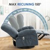 Massage Swivel Recliner Chair w/ Vibration Massage & Lumbar Heating, 350LBS Oversized Rocker Recliner Single Sofa with Side Pocket & USB Charge Port - 4 of 4