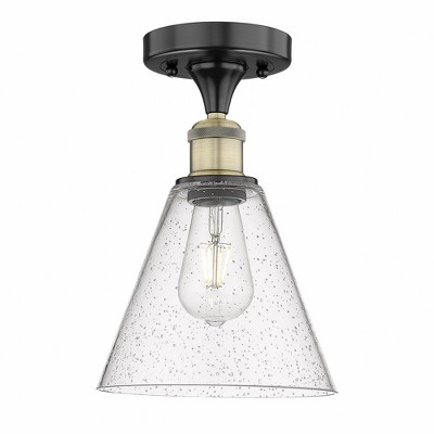 Berkshire - 1 Light Semi-Flush Mount In Industrial Style-10.75 Inches Tall and 8 Inches Wide
