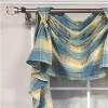 RLF Home 4" Top Tab High Quality Fabric Duncaster 2-Scoop Victory Swag for Windows 40" x 25" Porcelain - 4 of 4