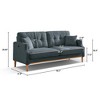 Kumasinova Button Tufted Loveseat Sofa with USB Charging, Waterproof Fabric Couches for Living Room, 2 Seater Sofa - 4 of 4