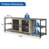 Farmhouse TV Stand for 70/80 Inch TVs, Industrial Entertainment Center With Double Mesh Doors and Storage Cabinet, Media Console Table - 4 of 4