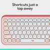 Logitech POP ICON KEYS Wireless Bluetooth Keyboard, Comfortable Typing, Programmable Keys, Easy-Switch Between up to 3 Devices (Rose & Off-white) - 4 of 4