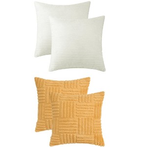 REGALWOVEN 4 Pcs Modern Couch Sofa Home Throw Pillow Covers 18" x 18" - 1 of 4