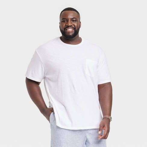 Men's Big & Tall Short Sleeve Crewneck T-shirt - Goodfellow & Co™ White :