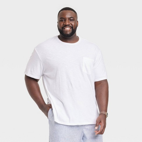 Men's Big & Tall Standard Fit Short Sleeve Crewneck T-shirt - Goodfellow &  Co™ White Xxlt : Target