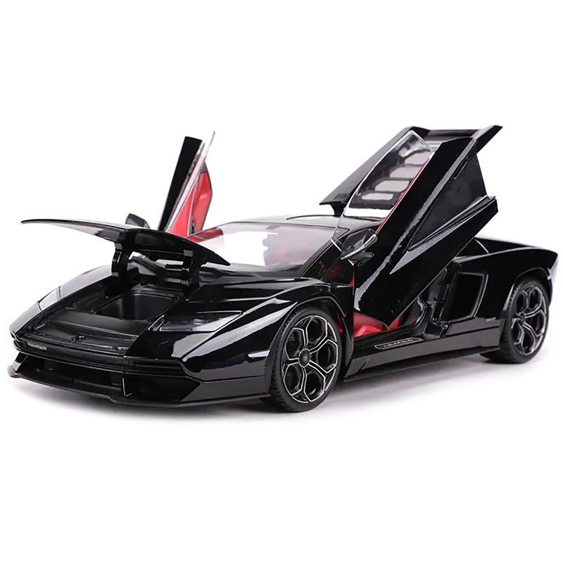Lamborghini Countach LPI 800-4 Black with Red Interior "Special Edition" 1/18 Diecast Model Car by Maisto, 2 of 4