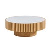 GDFStudio Zivara Modern Round Coffee Table with Sintered Stone Tabletop - 3 of 4