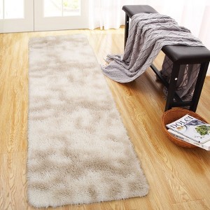 Acekool Ultra Soft Shaggy Rug, Non-Slip Plush Indoor Carpet, Tie-Dye & Solid Colors for Living Room, Bedroom – Multiple Sizes - 1 of 4