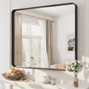 Apmir 30 in. W x 36 in. H Rectangular Aluminum Alloy Framed and Tempered Glass Wall Mirror in Matte Black - 4 of 4