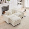 HYLEORY 78 in. Chenille Fabric 3 seat Sectional Sofa with Ottoman - 4 of 4