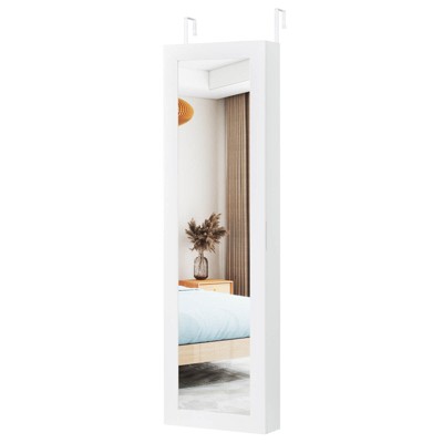 Costway Door Mounted Mirrored Jewelry Cabinet Storage Organizer