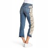 Women's Uneven Seemed Original Straight Floral Jeans - CURRENT/ELLIOTT - 3 of 3