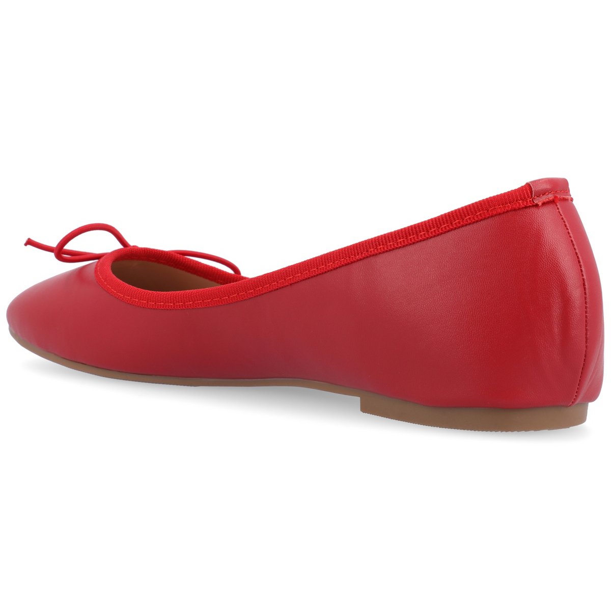Обувь Journee Collection Women's Vika Slip On Round Toe Ballet Flats Red 7 — фото 7