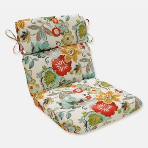 Outdoor/Indoor Alatriste Ivory Rounded Corners Chair Cushion - Pillow Perfect - 1 of 4
