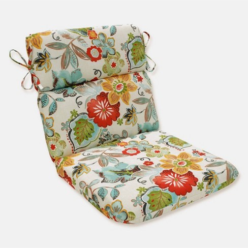 Outdoor Indoor Alatriste Ivory Rounded Corners Chair Cushion - Pillow 