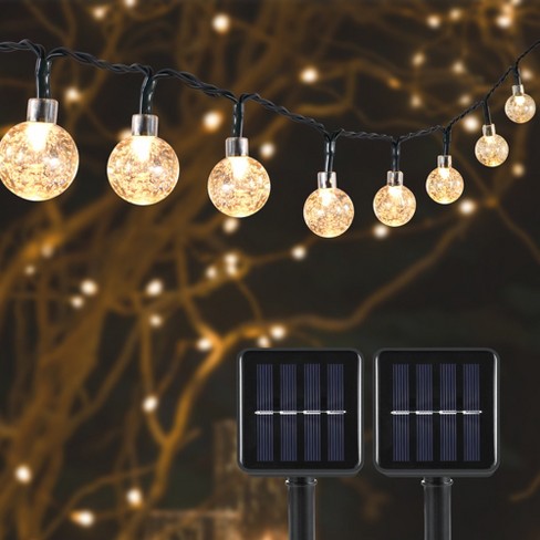 Dartwood 39 Ft Solar Crystal Ball String Lights - Solar Outdoor ...