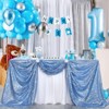 Wikineon Sequined Tablecloth 90x90inch Baby Blue Table Cloth Shimmer Square Drape Table Linens for Wedding and Event Banquet - 3 of 4